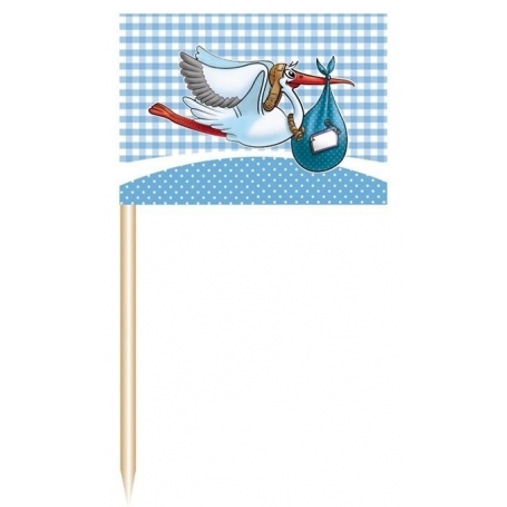 Bâtons de décoration avec cigogne