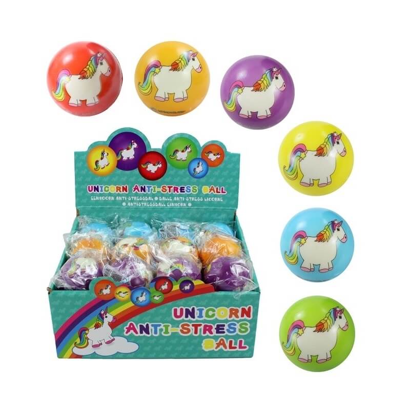 Balle antistress licorne