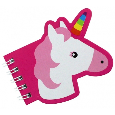 Petit carnet en forme de licorne