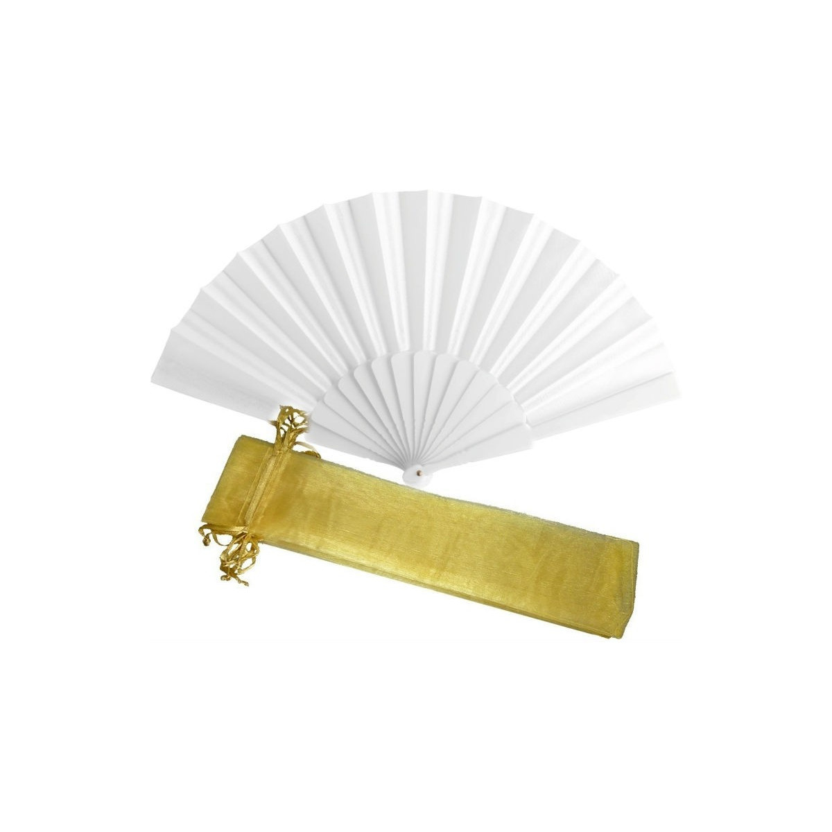 Éventail blanc pour mariée