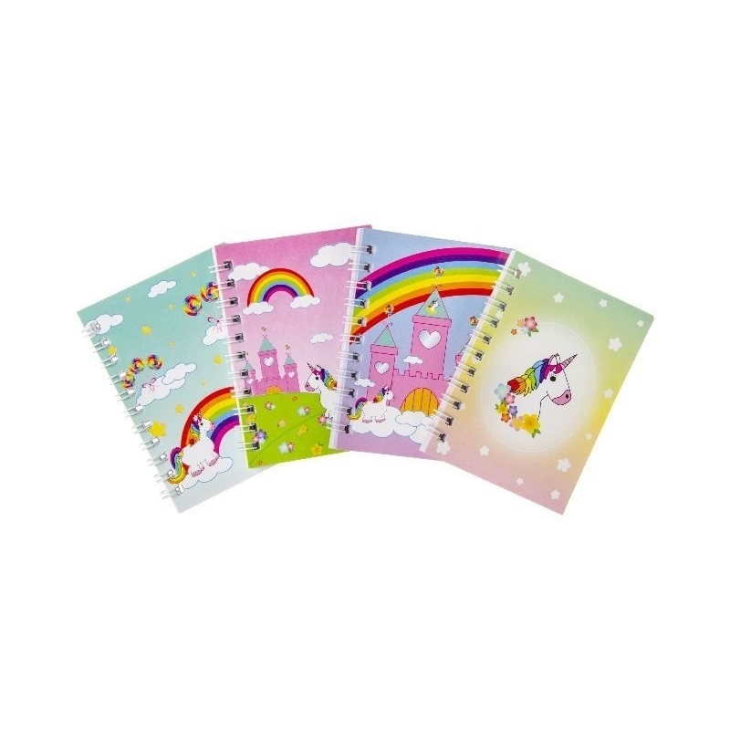 Carnet décoré de licornes