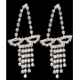 Boucles d'oreilles de mariée pluie blanche