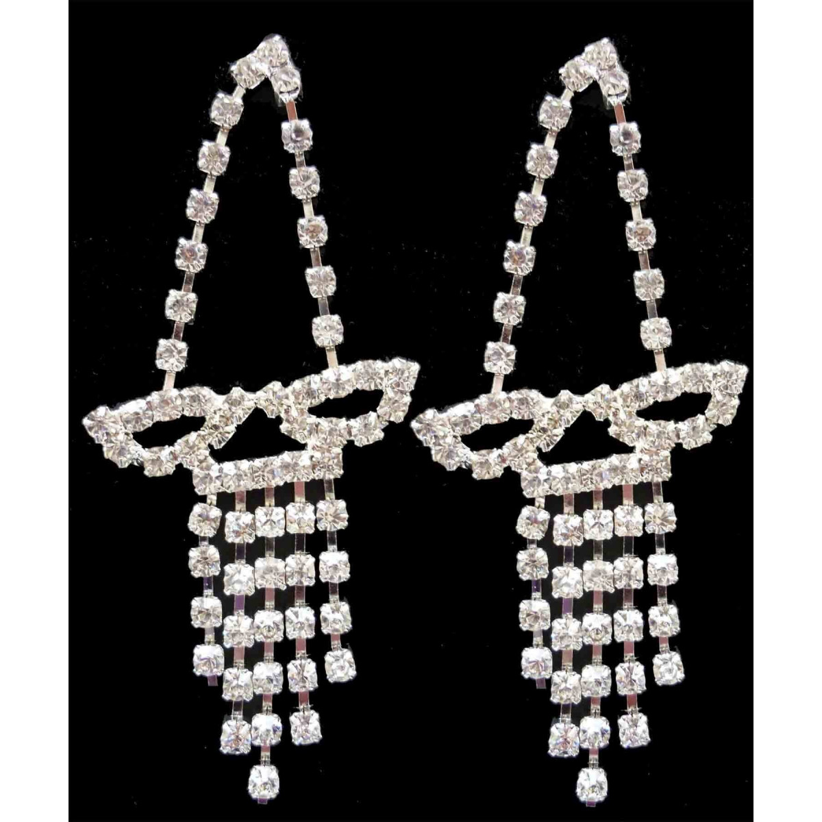 Boucles d'oreilles de mariée pluie blanche