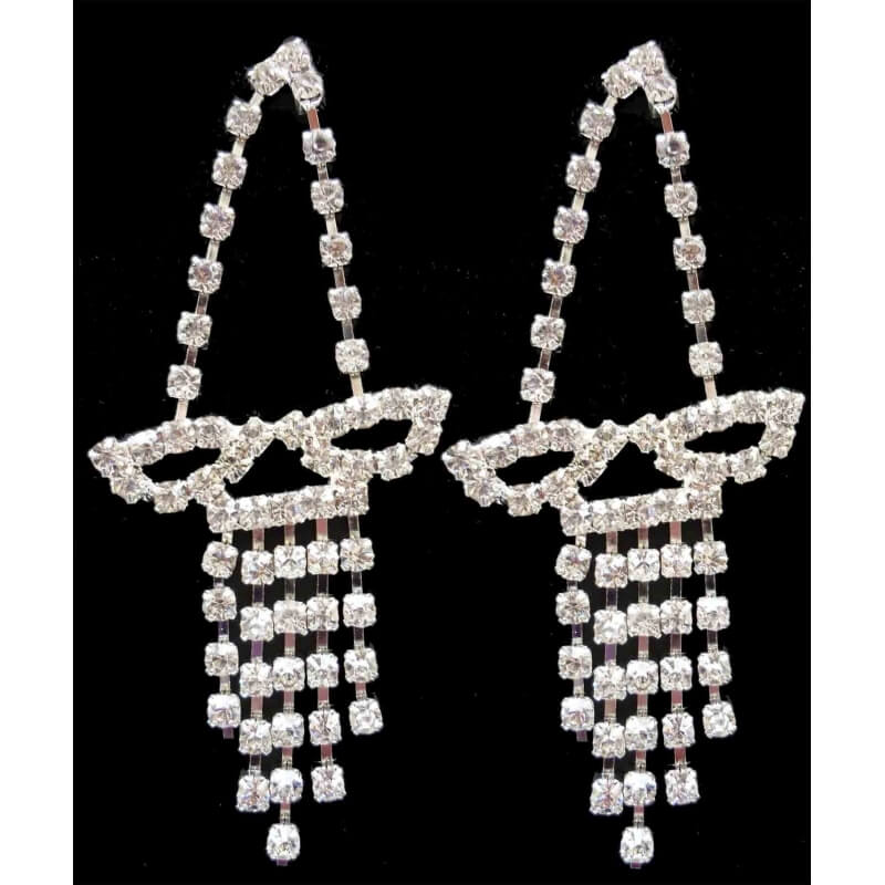 Boucles d'oreilles de mariée pluie blanche