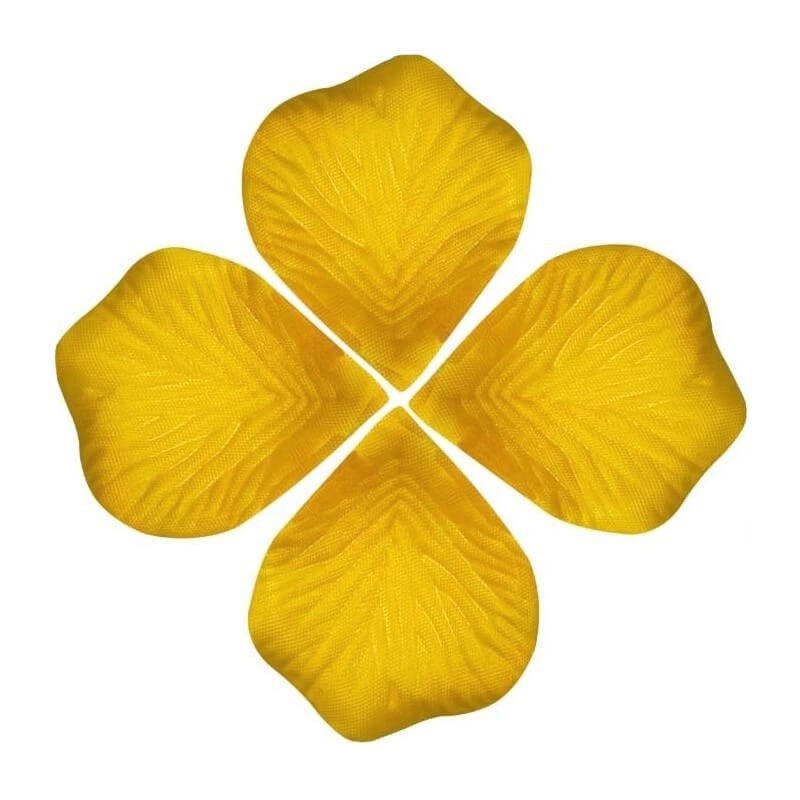 Bolsitas de pétalos amarillos para decorar