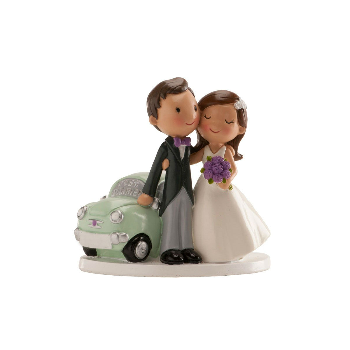 Figurine de mariage avec voiture