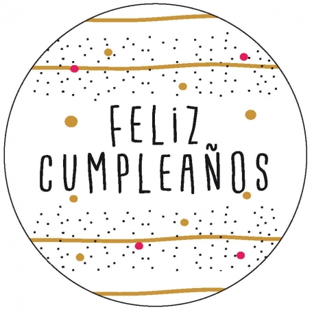 Etiquette feliz cumpleaños