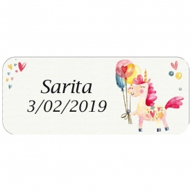 Etiquette Anniversaire Licorne Autocollants D Anniversaire Adhesif 6 X 2
