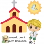 Autocollants football communion