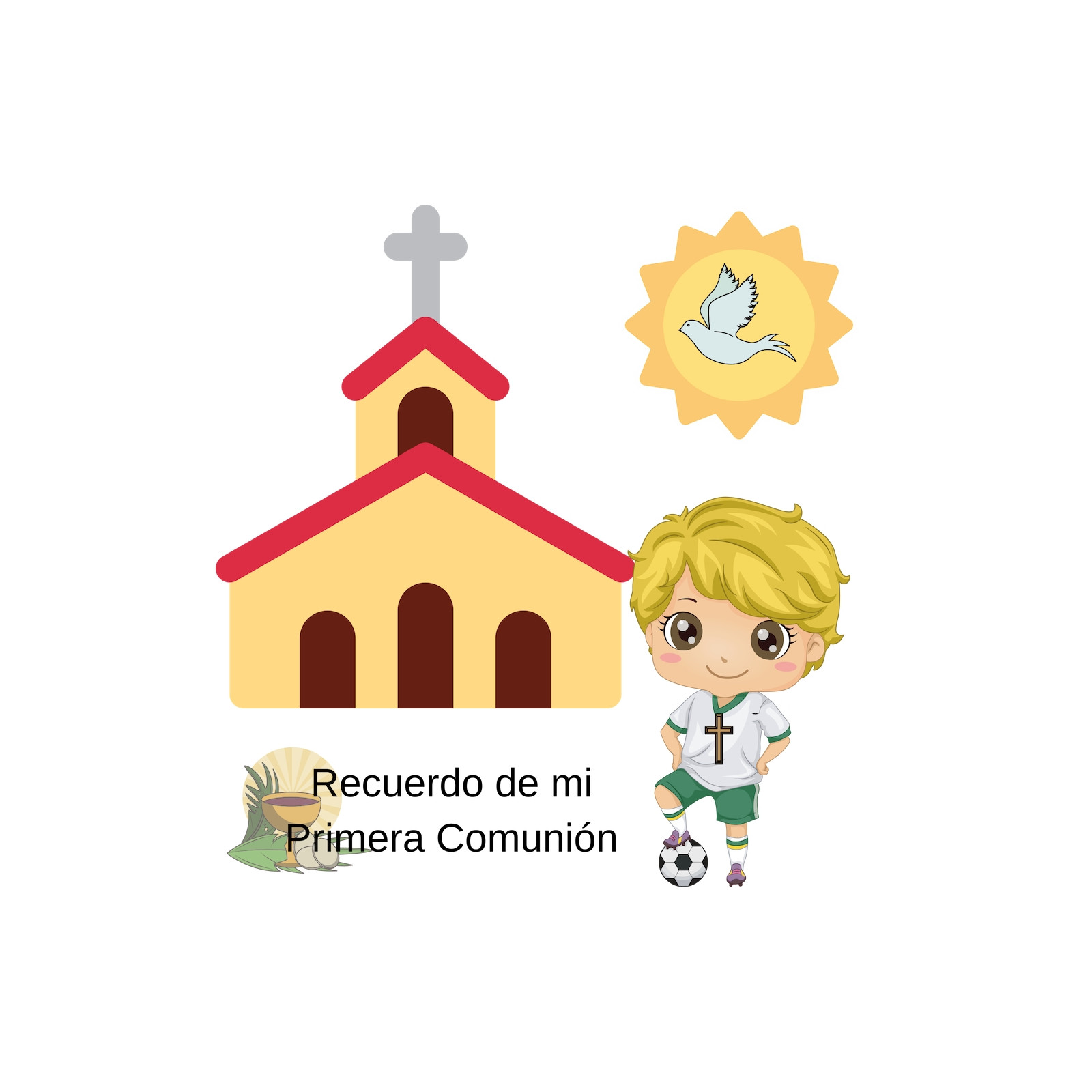 Autocollants football communion