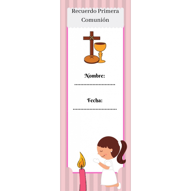 Marque-page communion filles
