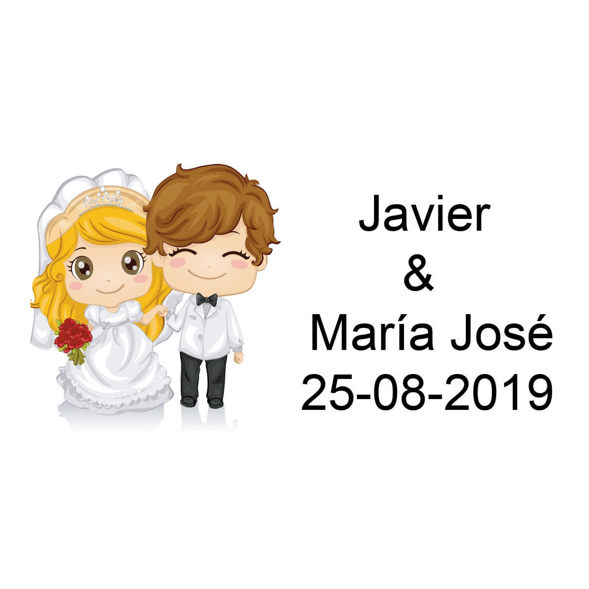 Adhésif personnalisé mariage