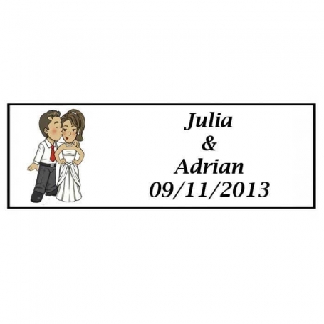 Etiquettes Autocollantes Mariage Will & Grace Bisou