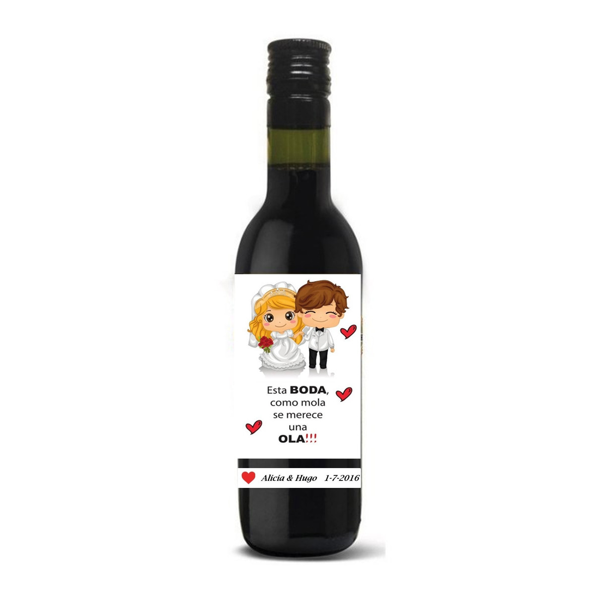 Bouteilles de vin personnalisées détails de mariage