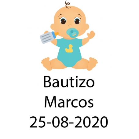 Autocollant De Baptême Personnalisé