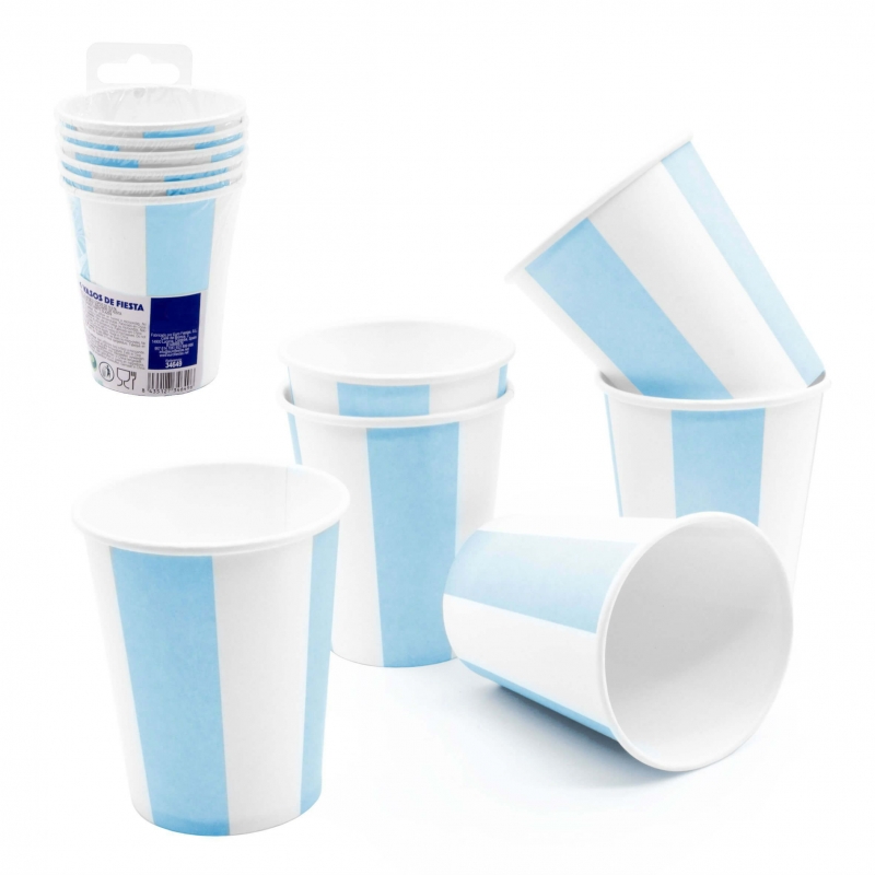 Pack de verres jetables bleus