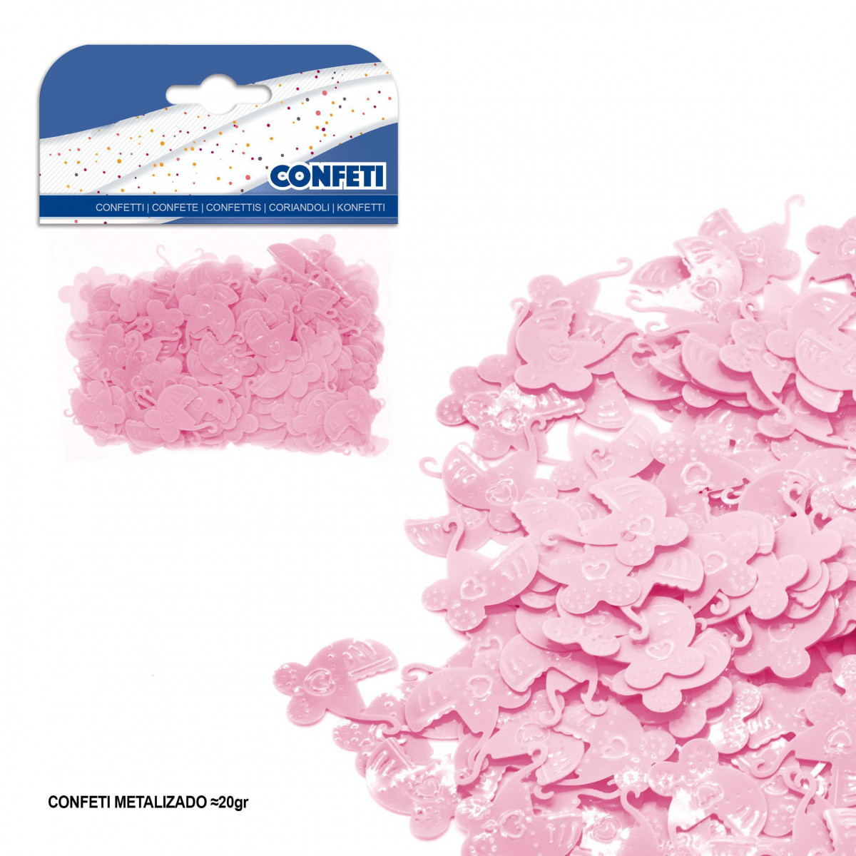 Confetti voiture rose