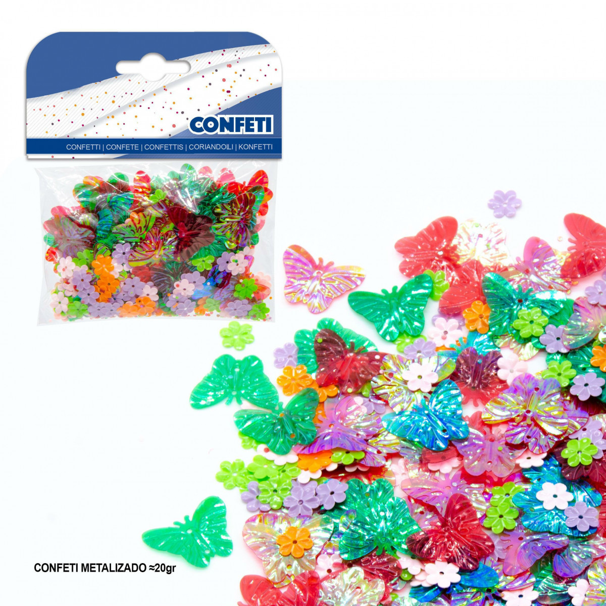Confetti papillon et fleurs