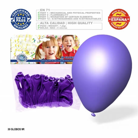 pack ballon métal violet 30u
