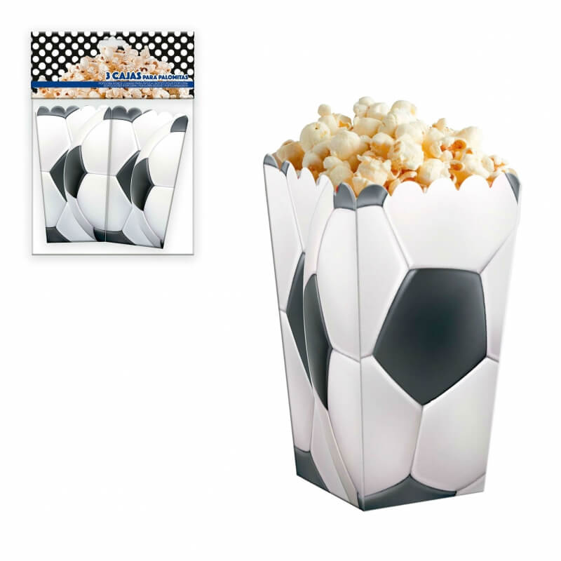 Pack boîte de popcorn football