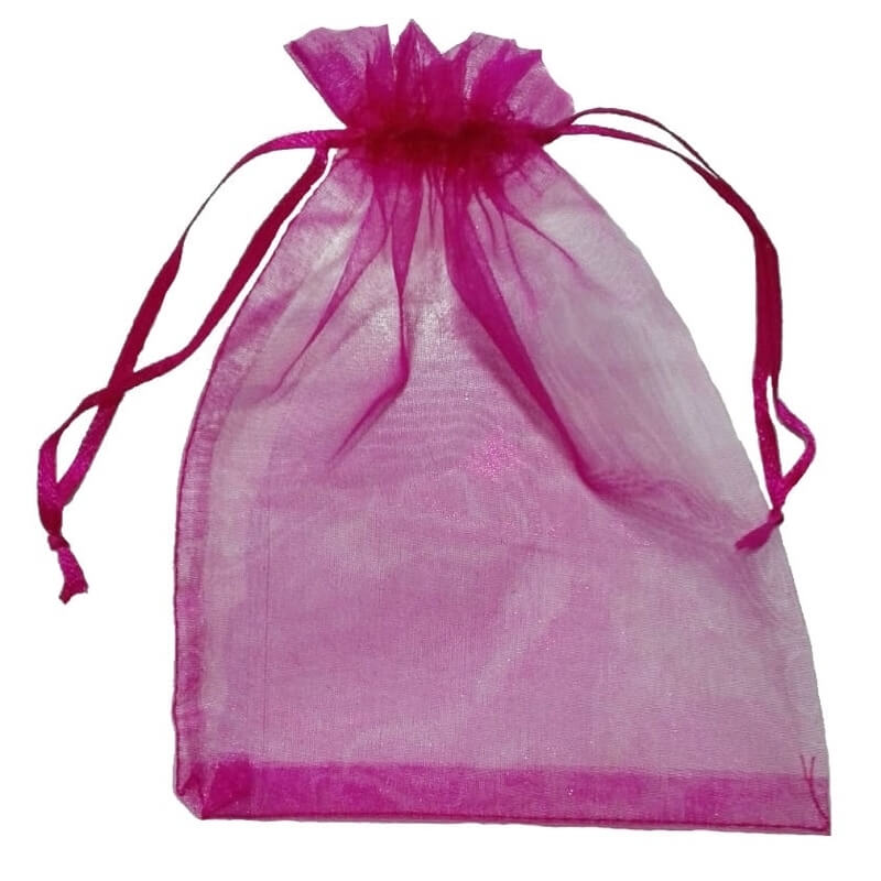 Organza violet pochette cadeau 13x17