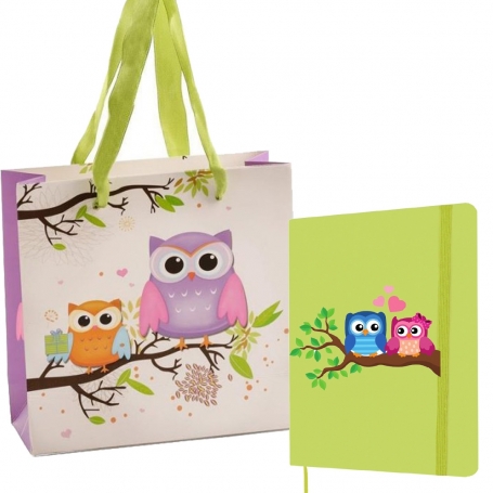 Carnet décoré de hibou
