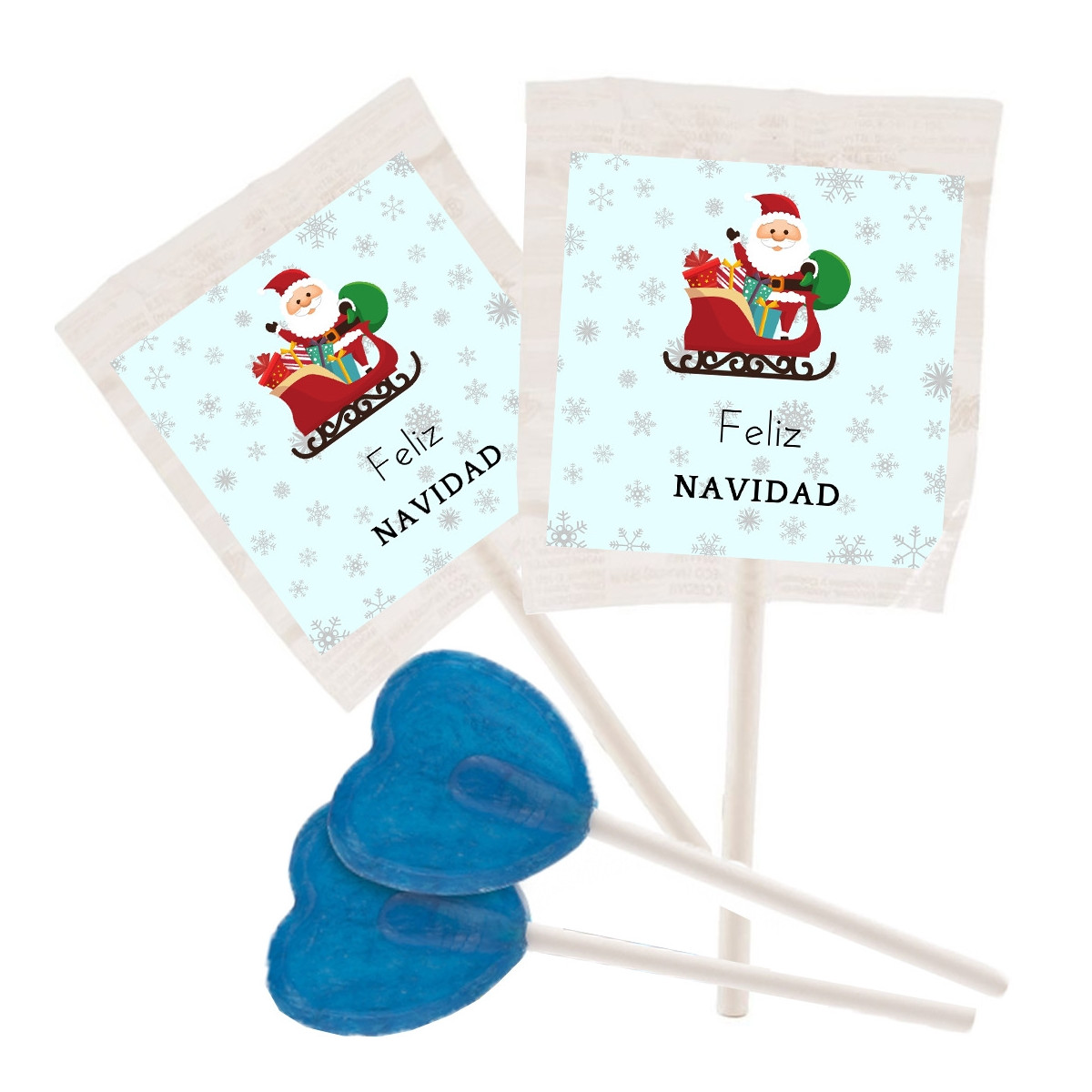 Sucettes de Noël bleues