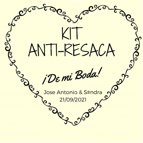 Kit de mariage anti-gueule de bois personnalisé