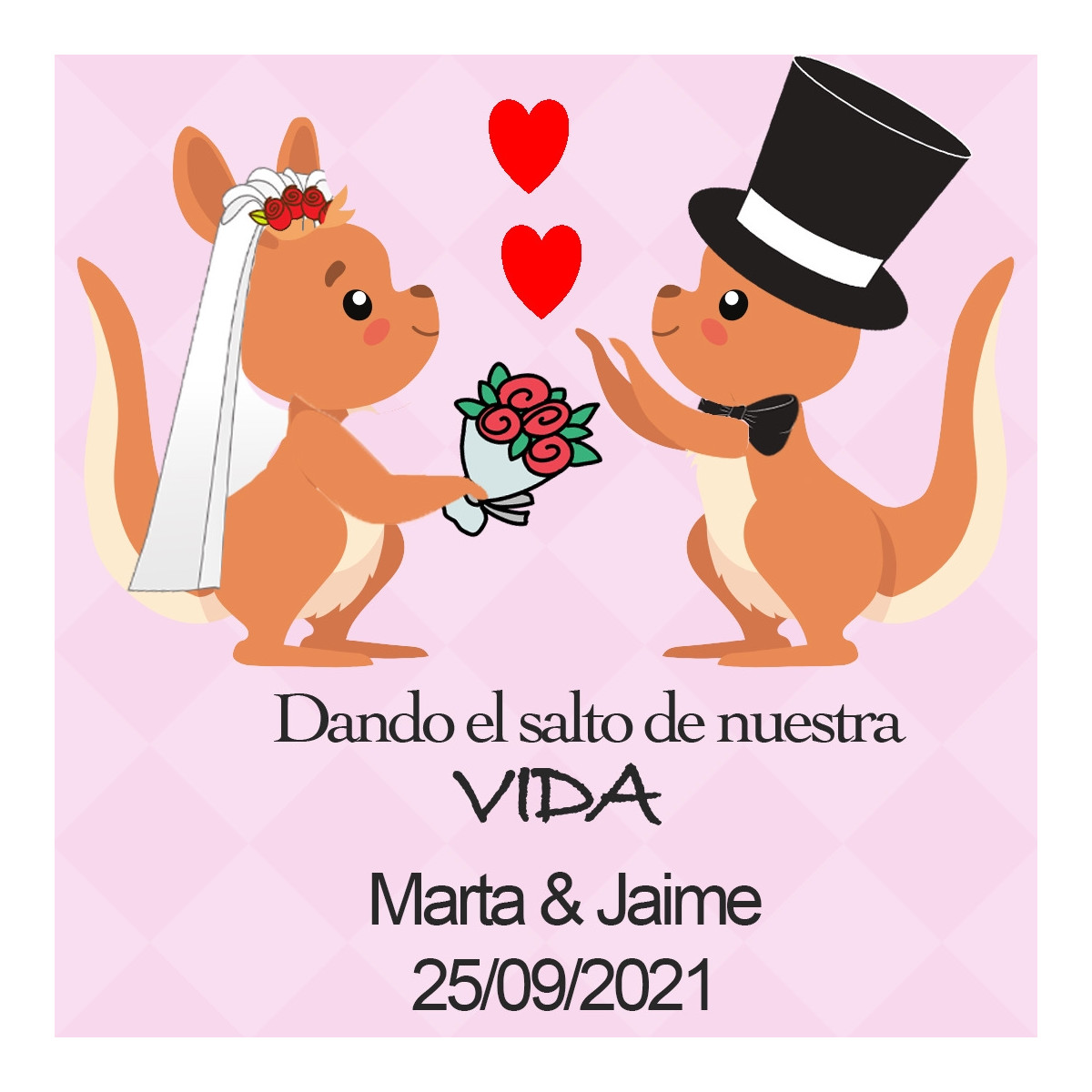 Autocollant de détails de mariage