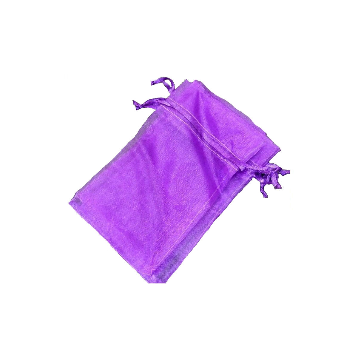 Petite pochette organza lilas 9x15