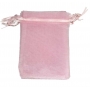 Sachet en organza rose clair 13 x 17