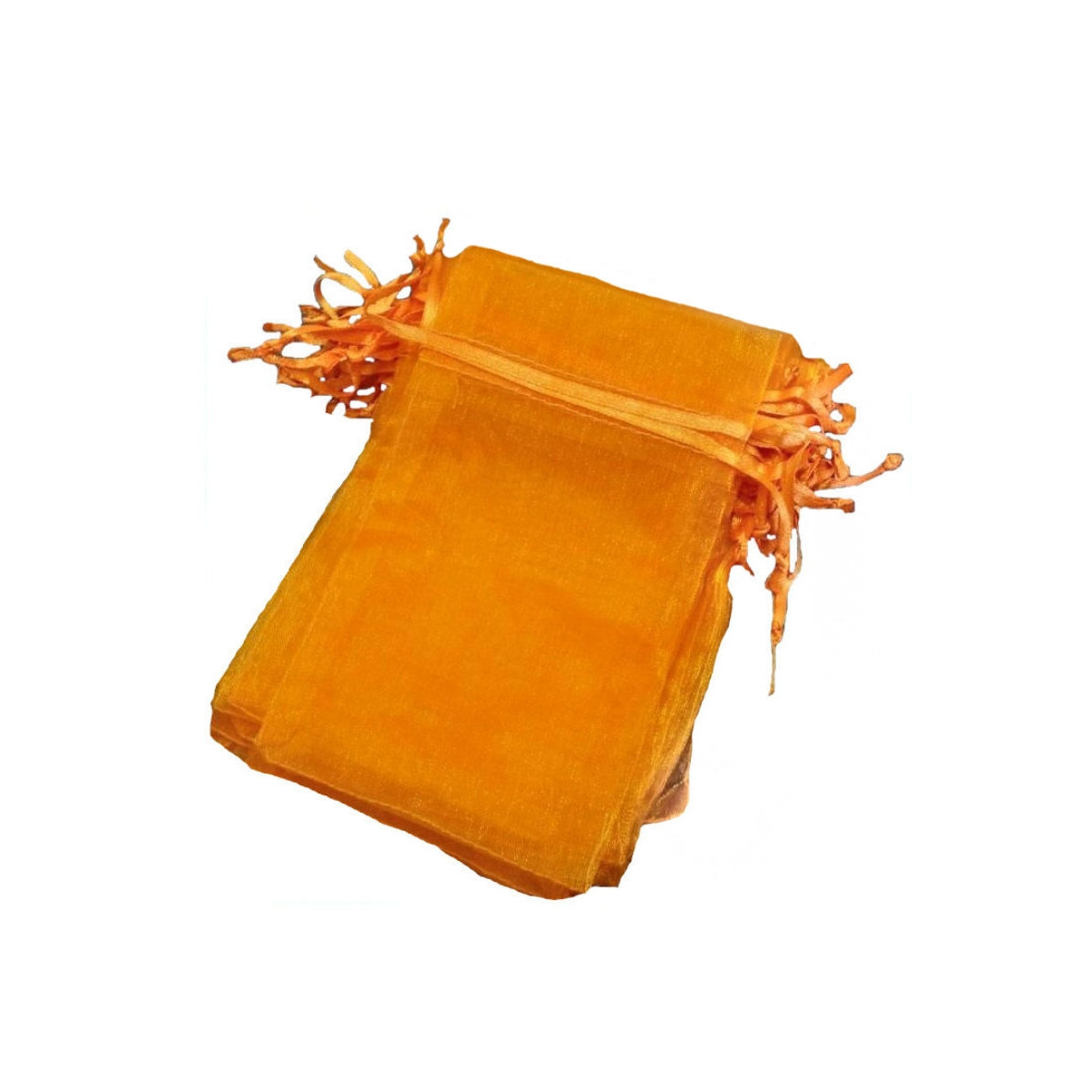 Sac en organza orange foncé 13 x 17