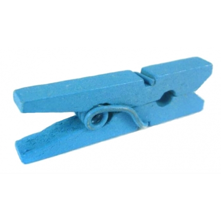 Mini Pinces Bois Bleu