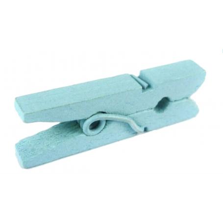 Mini Pince A Linge Bois Bleu