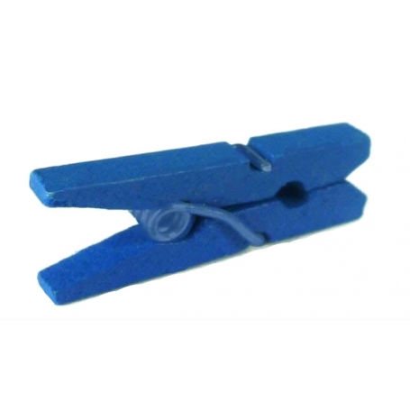Mini Pince En Bois Bleu