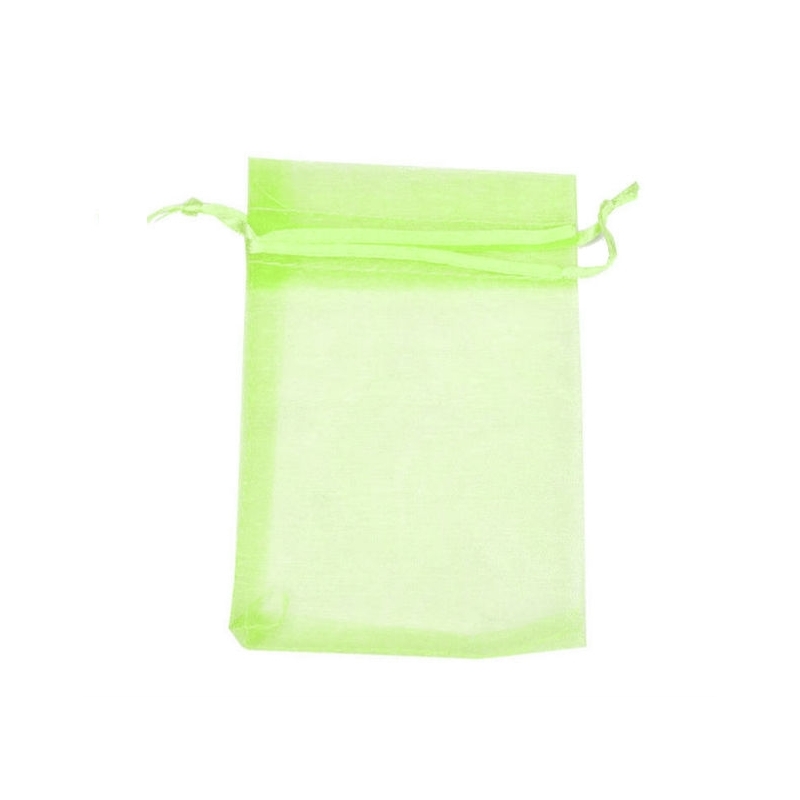 Sac organza vert clair 13 x 17