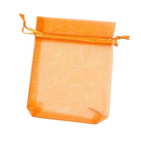 Pochette cadeau organza orange 15x20