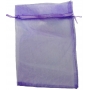Sac en organza lilas foncé 13 x 17