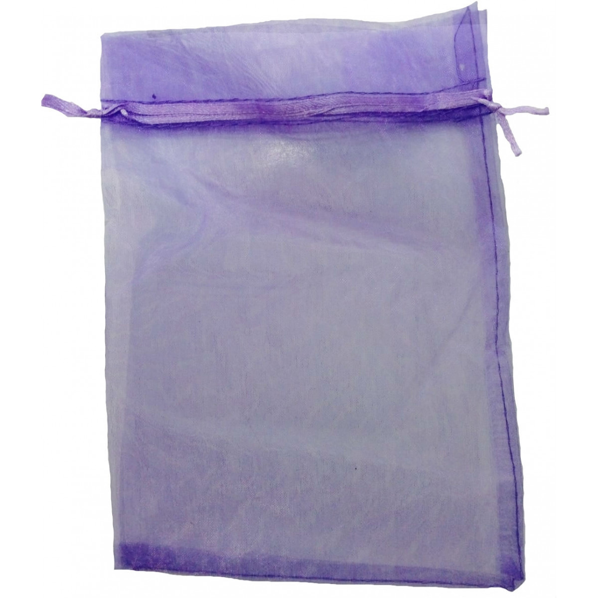 Sac en organza lilas foncé 13 x 17