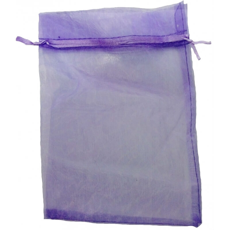 Sac en organza lilas foncé 13 x 17