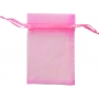 Sac en organza rose chewing-gum 7 x 10