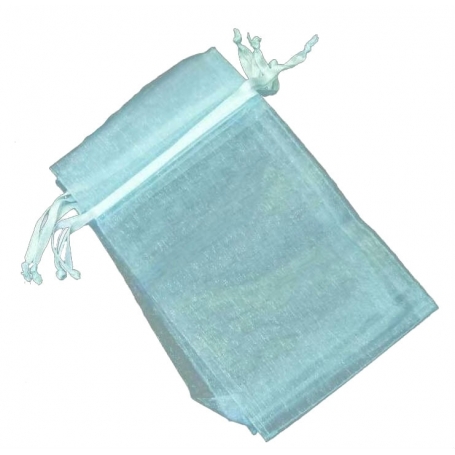 Organza bleu pochette cadeau