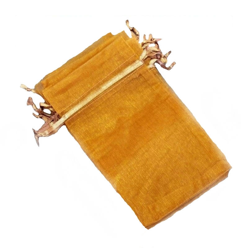 Cadeau invite sachet organza orange