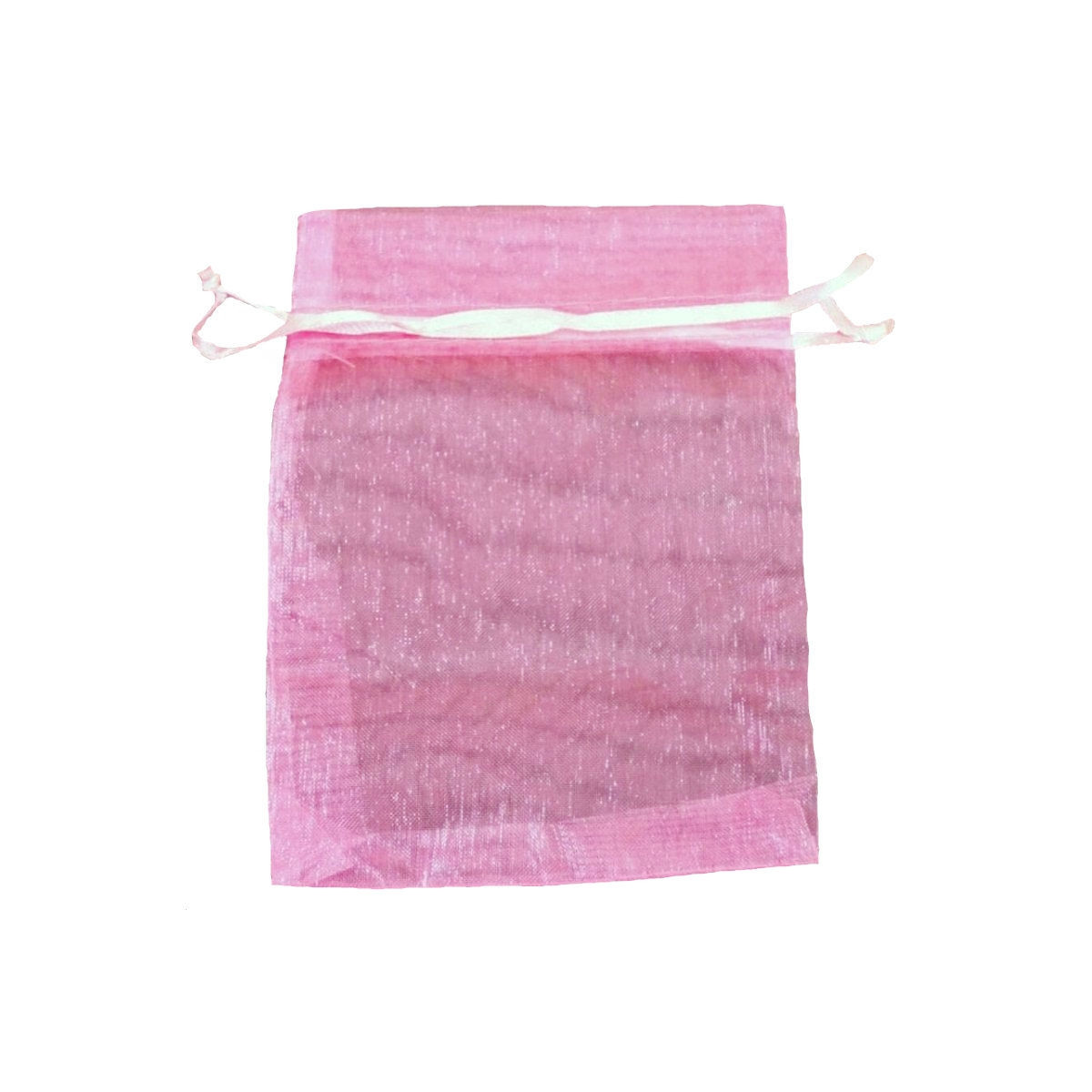 Sachets en organza rose bubblegum 10 x 13