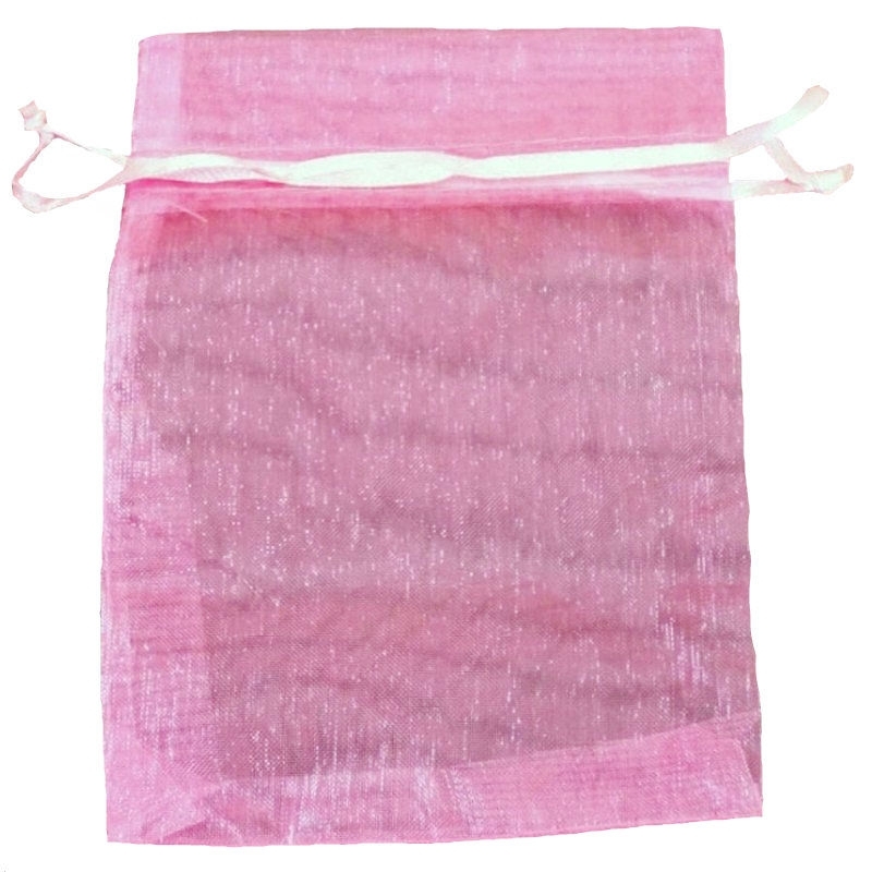 Sachets en organza rose bubblegum 10 x 13