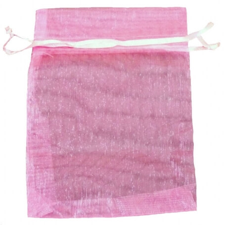 Sachets en organza rose bubblegum 10 x 13