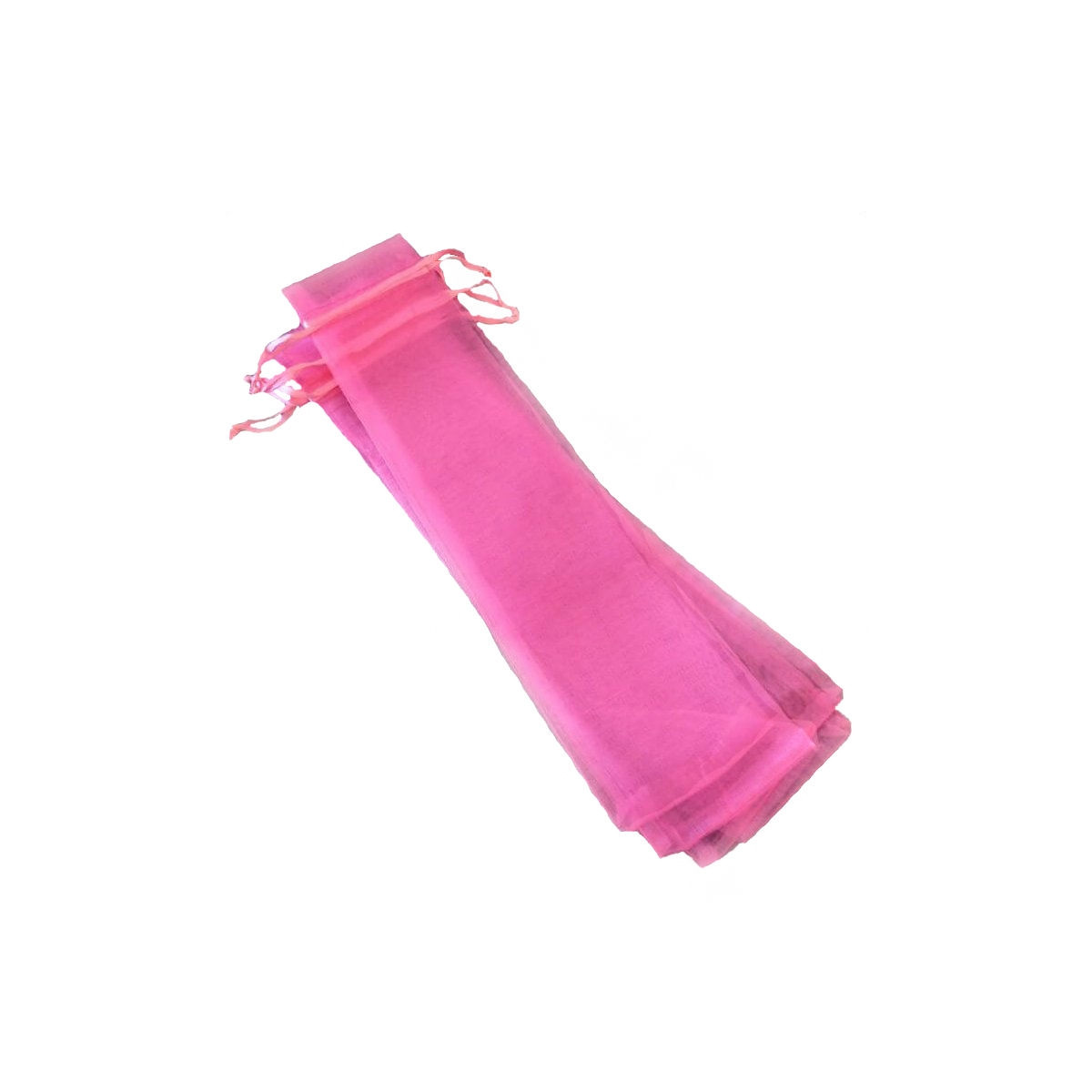 Sachet organza 30x7 cm rose bubblegum