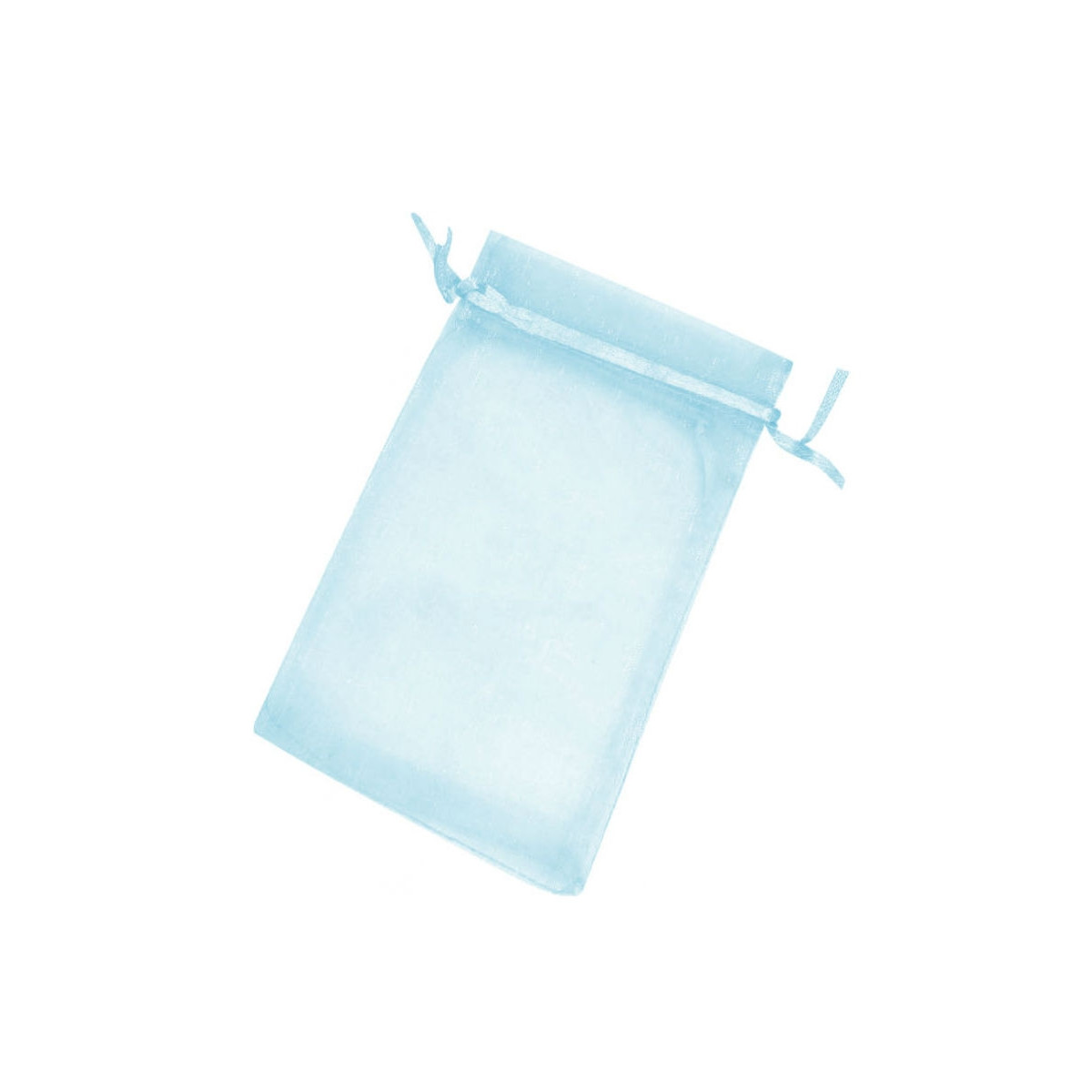 Pochettes en organza bleu clair 10 x 13