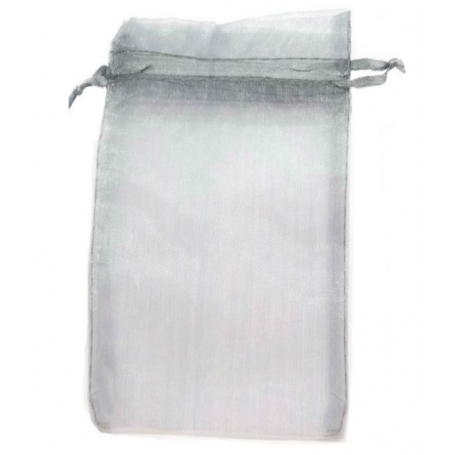 Sac en organza argent 9 x 15