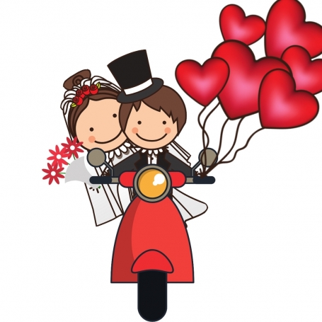 Pendentif infini dans une boîte personnalisée avec noms et date et autocollant de mariage